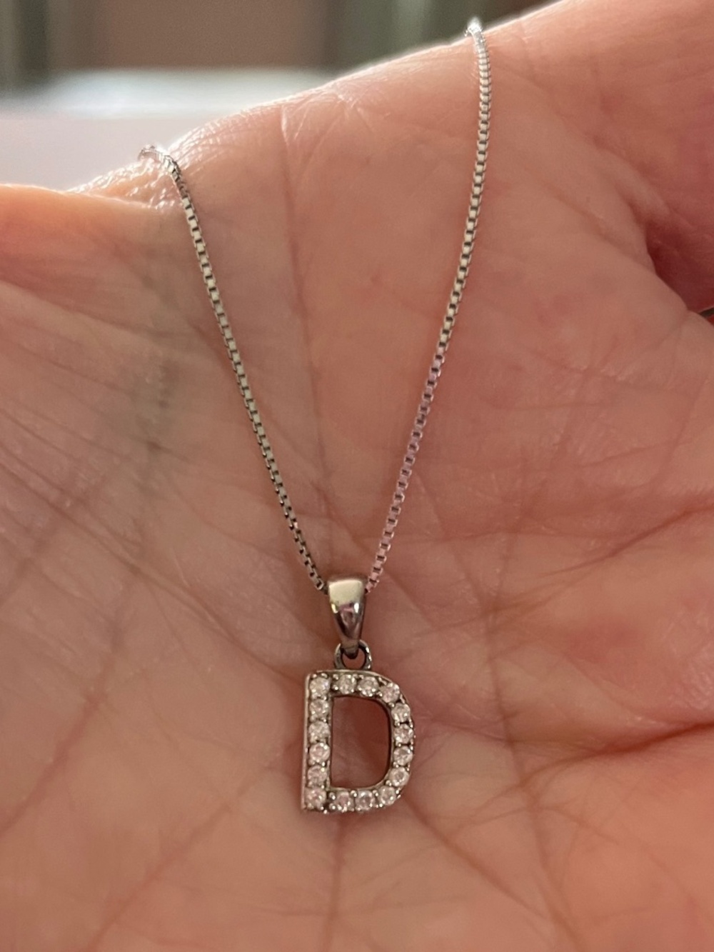 925 Sterling Silver Letter D Pendant Necklace – Italy